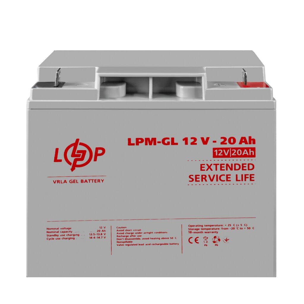 Акумулятор гелевий LogicPower LPM-GL 12V 20 Ah T3 (LP5214)