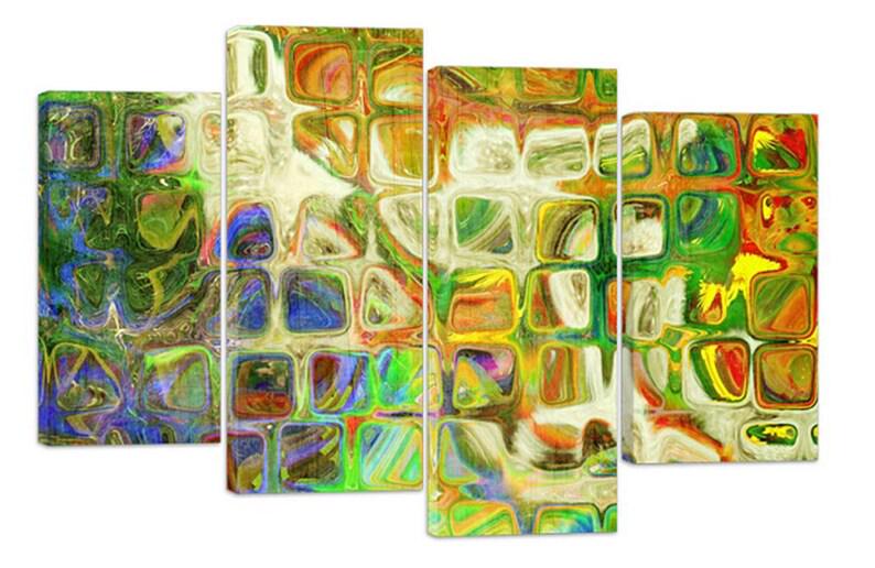Модульная картина KIL Art Структурность на холсте из четырех частей 129x90 см (M4_L_396)