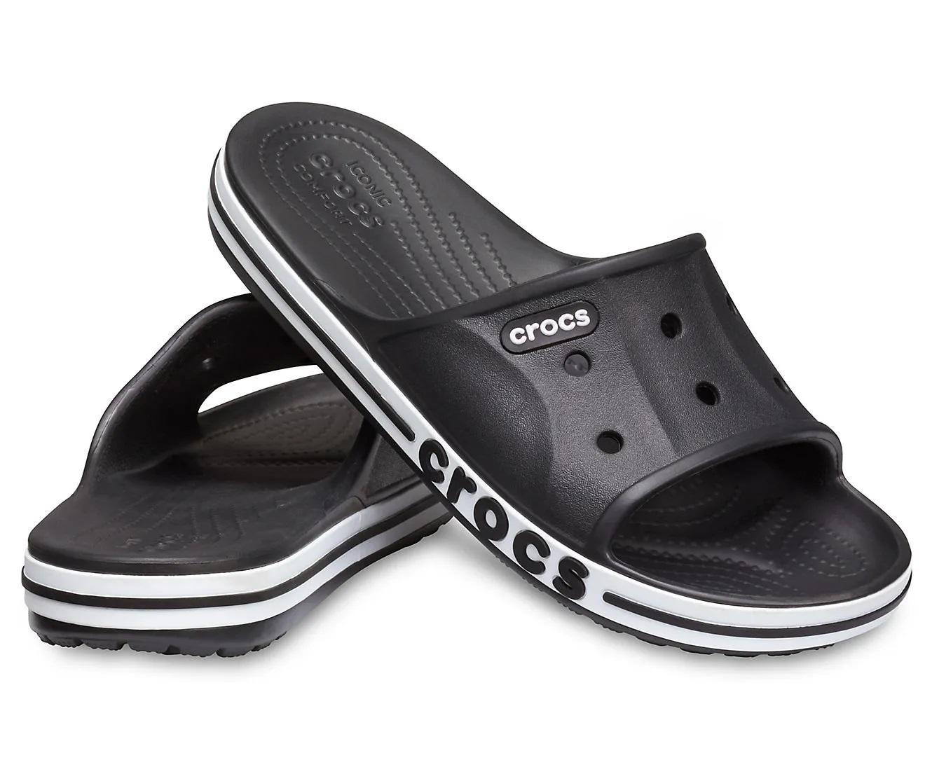 Шльопанці Crocs Bayaband Slide M8W10 р. 41/42 26 см Black/White (2053924) - фото 3