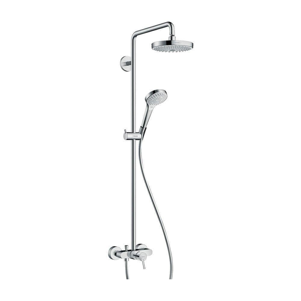 Душевая система Hansgrohe Croma Select S 180 2jet Showerpipe со смесителем Хром (LM-27255400)