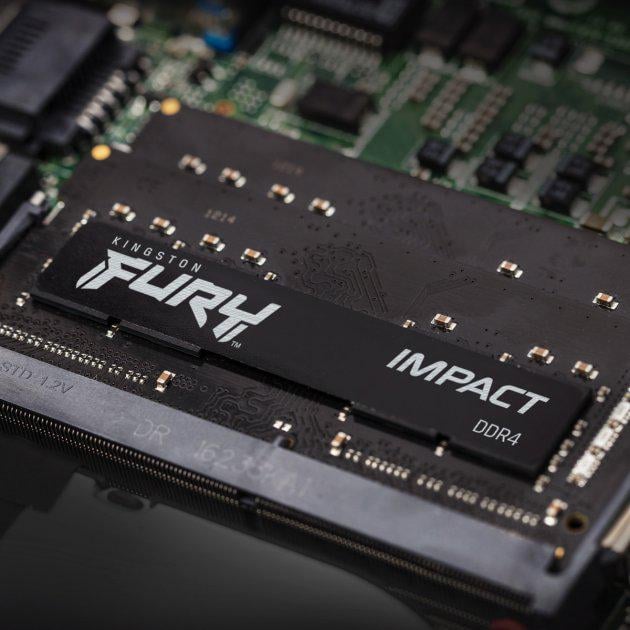 Оперативна пам'ять Kingston Fury Impact SODIMM DDR4 32 Гб 3200 МГц (KF432S20IB/32) - фото 3