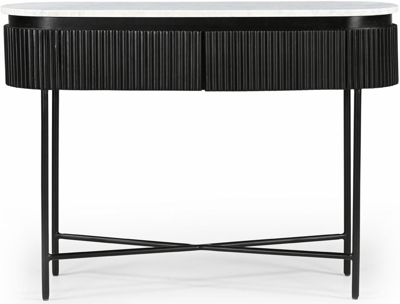 Консольный стол Isabella Lilac ice top and black wooden base