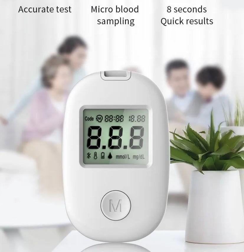 Глюкометр G-171 для измерения сахара в крови с подсветкой экрана Белый (2104618670) - фото 7
