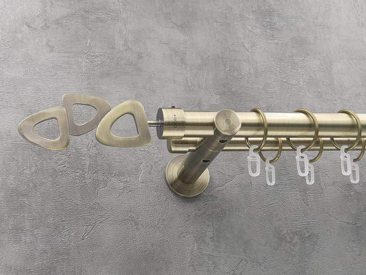 Карниз Quadrum Лилет гладкая штанга двойной универсальный 25/19 мм 320 см Антик (262045536)