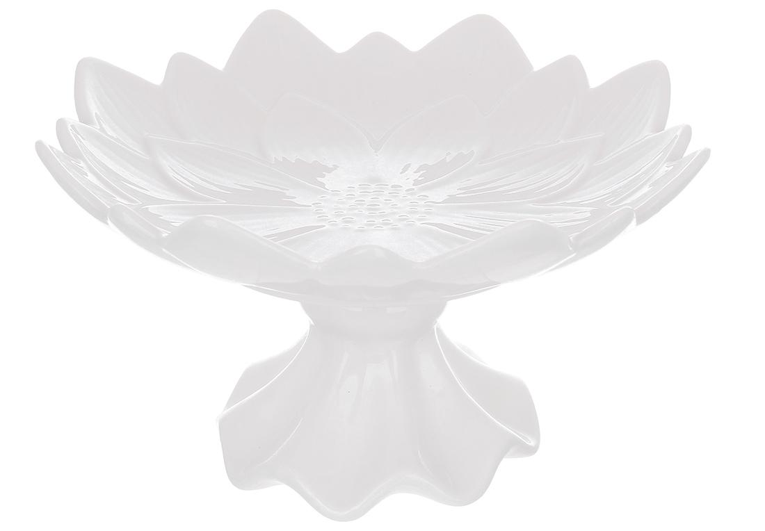 Фруктовница фарфоровая BonaDi Астра на ножке d 29,5 см (988-429)