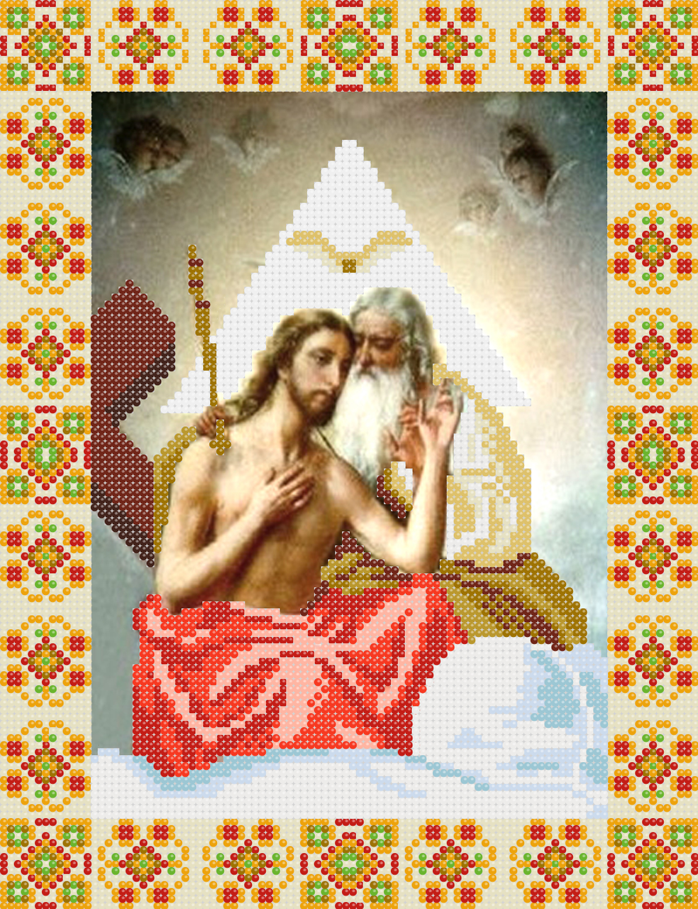 Схема вышивки бисером Святая Троица (785904074А)