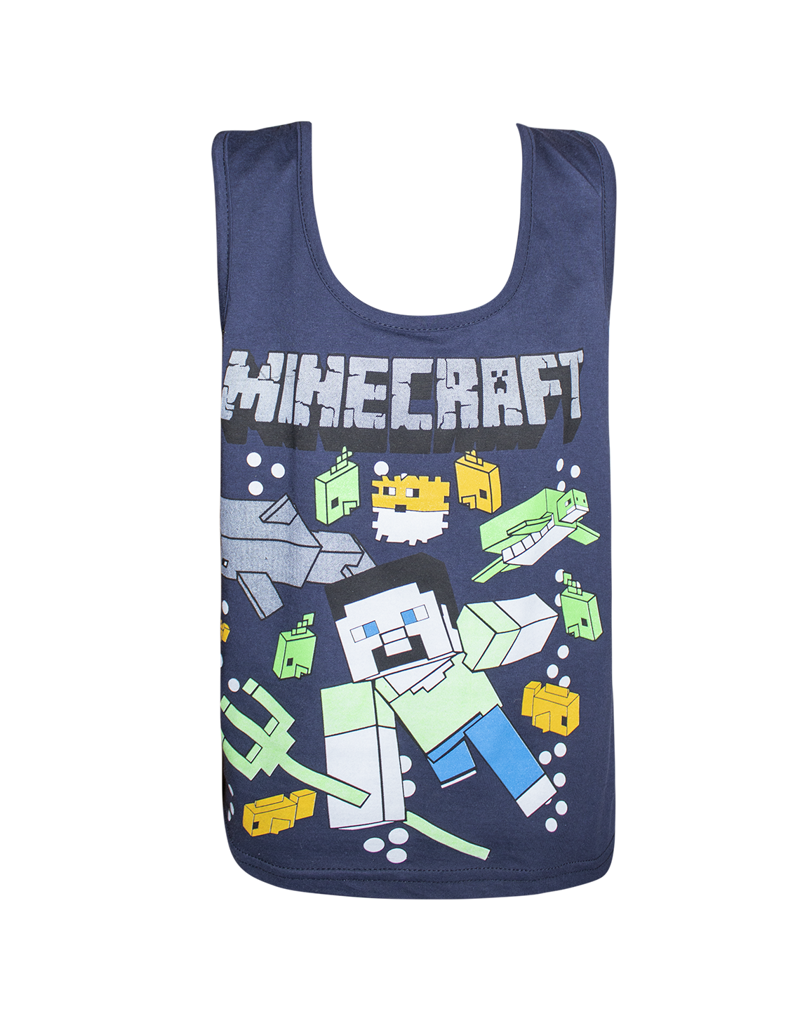 Майка-борцовка для хлопчика Майнкрафт 122 см Темно синій
