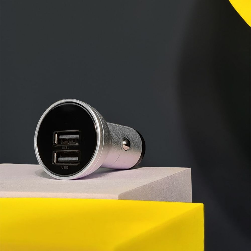 Зарядний пристрій автомобільний BASEUS Digital Display Dual USB 4.8A Car Charger 24 W Dark gray - фото 4