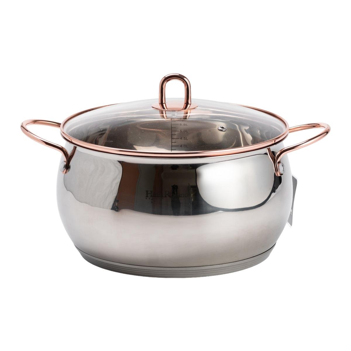 Набір каструль із кришками Haus Roland із нержавіючої сталі 6,1/2,6/3,6 л 6 предметів Сірий (5253522L) - фото 3 Набір каструль із кришками Haus Roland із нержавіючої сталі 6,1/2,6/3,6 л 6 предметів Сірий (5253522L) - фото 3