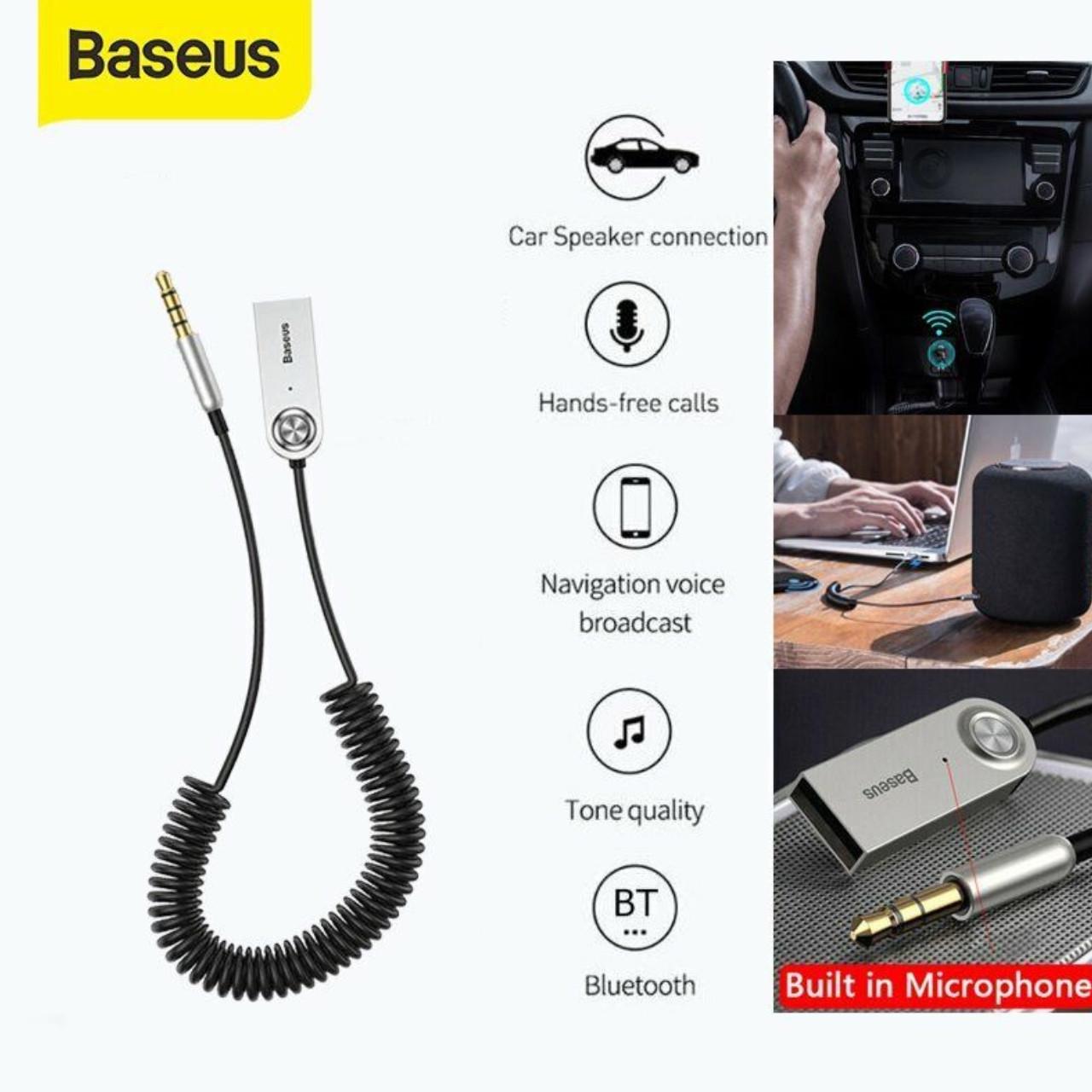Bluetooth-ресивер AUX для автомобіля Baseus BA01 USB Wireless adapter cable Black (29527461) - фото 5