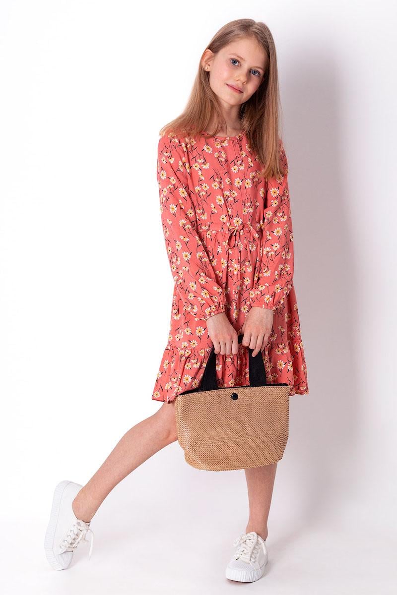 Сукня для дівчинки Mevis Квіточки 4228-02 116 см Кораловий (99218)