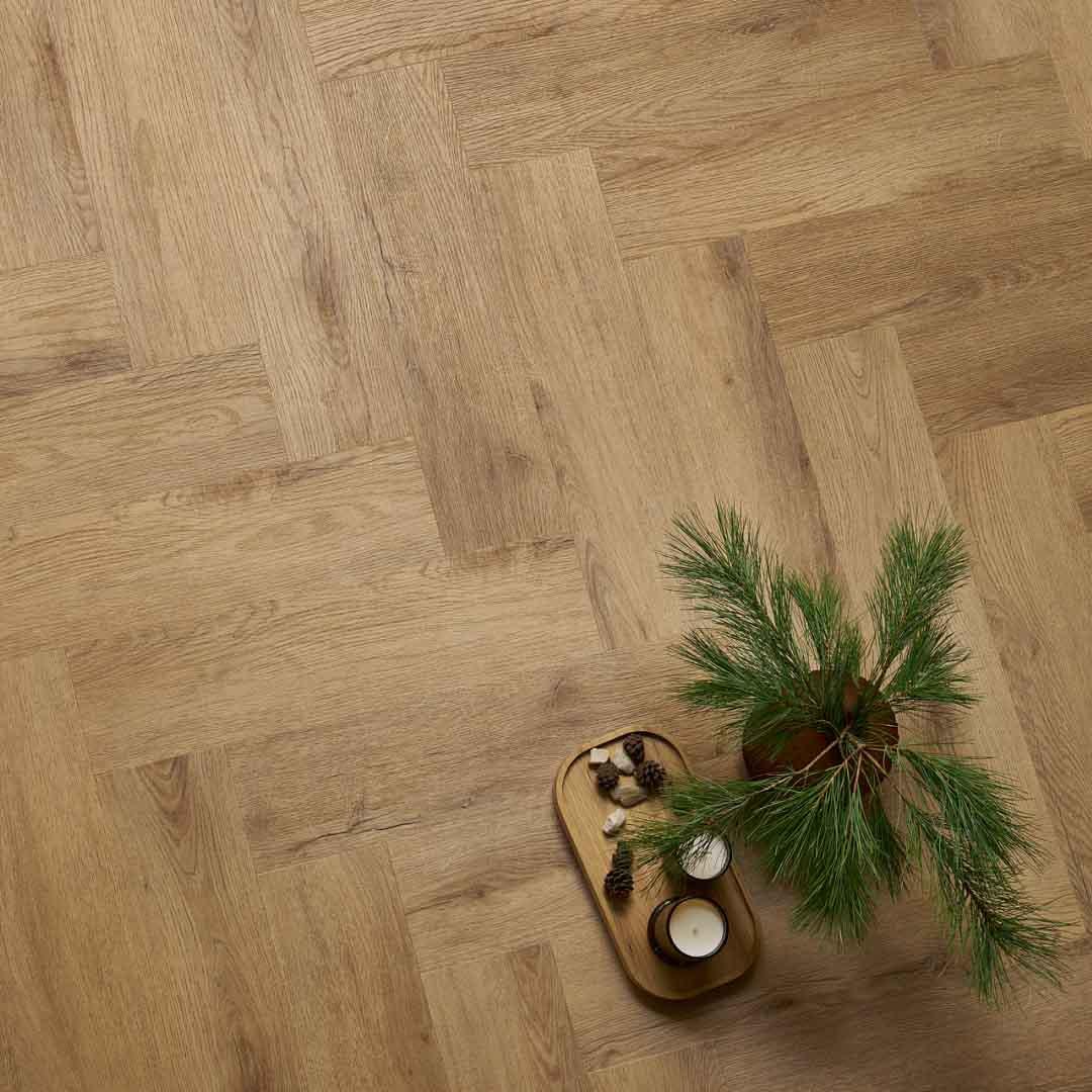 Пол виниловый SPC AFIRMAX Arbiton Herringbone Garda Oak HB 42705