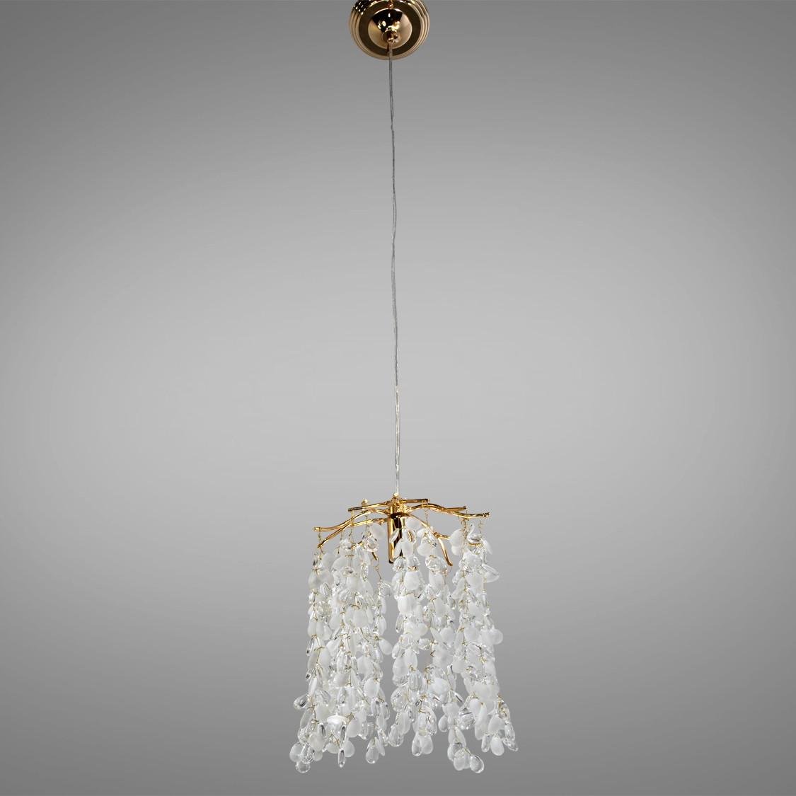 Люстра хрустальная Глициния 603-1PGD 1 лампа Золотой (30302355)