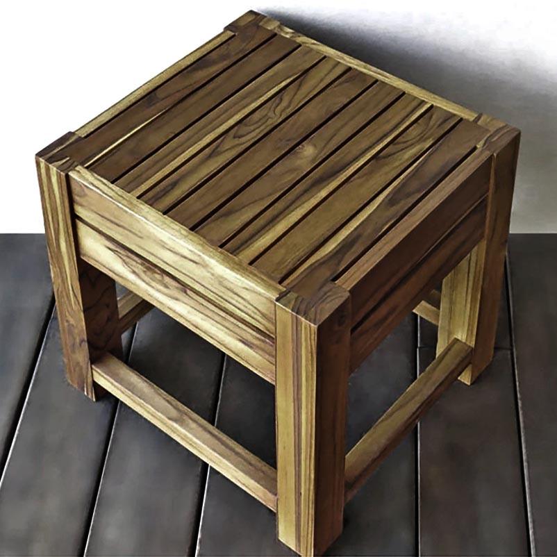 Табурет для ванной из дерева Стопли Кортадо (ТВН-000333)