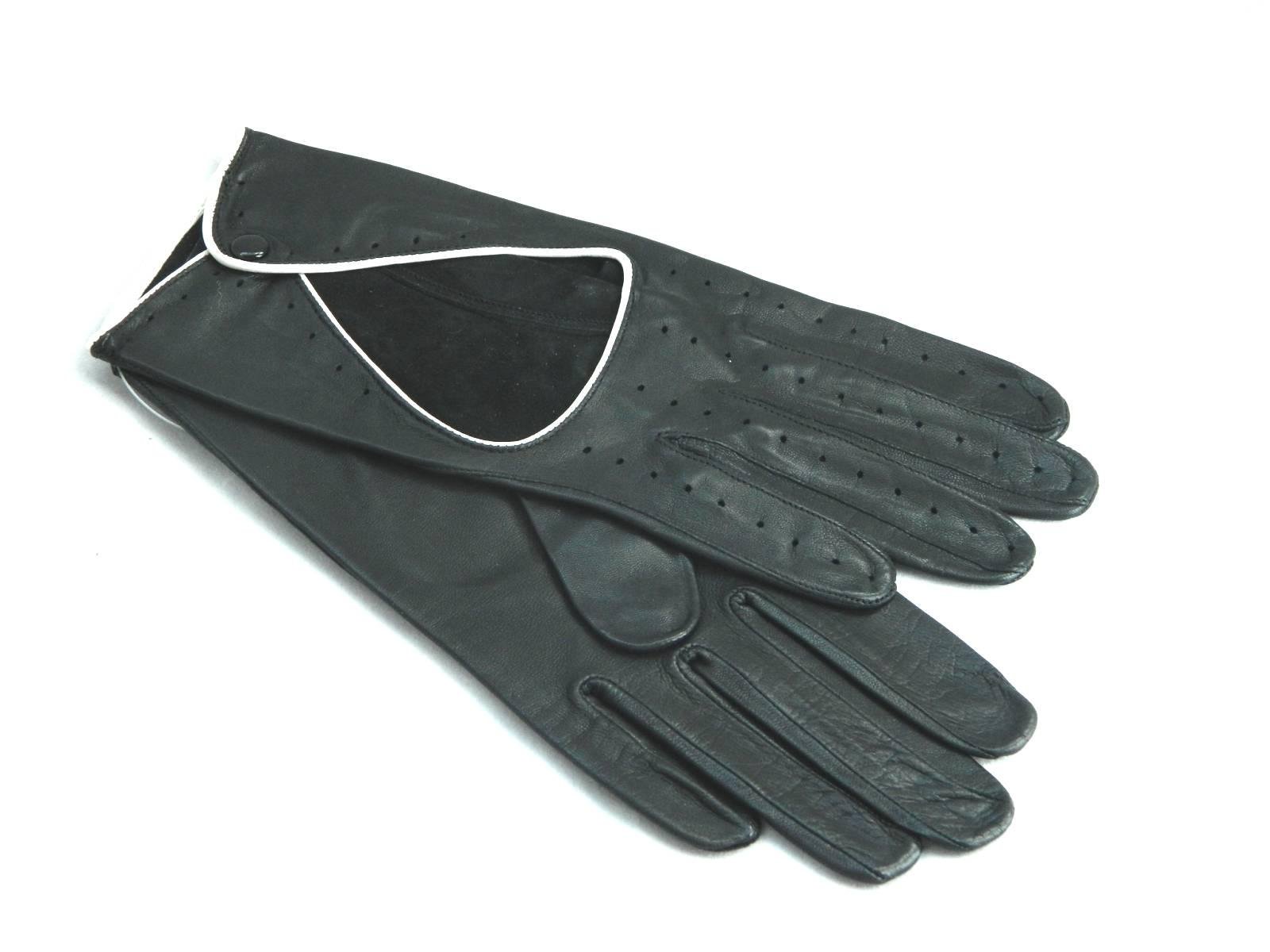 Перчатки женские Alpa Gloves 326 автомобильные натуральная кожа р. 7 Черный (28537117)