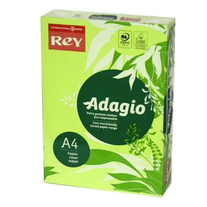 Папір кольоровий REY Adagio А4 80 г/м 500 аркушів Зелений неоновий