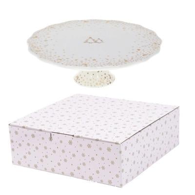 Тортовница новогодняя фарфоровая Зимняя сказка 25,5 см (32693) - фото 2 Тортовница новогодняя фарфоровая Зимняя сказка 25,5 см (32693) - фото 2