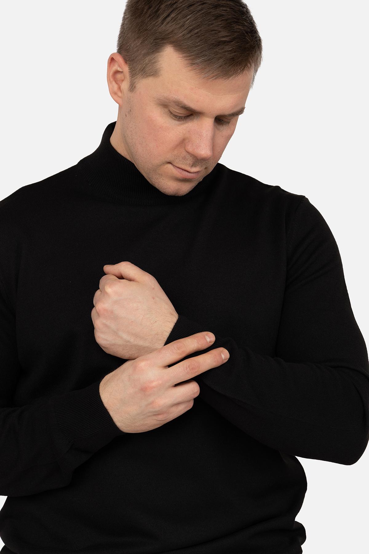 Гольф мужской ЦБ-00270892 р. 52 Черный (SKT001047508) - фото 2 Гольф мужской ЦБ-00270892 р. 52 Черный (SKT001047508) - фото 2