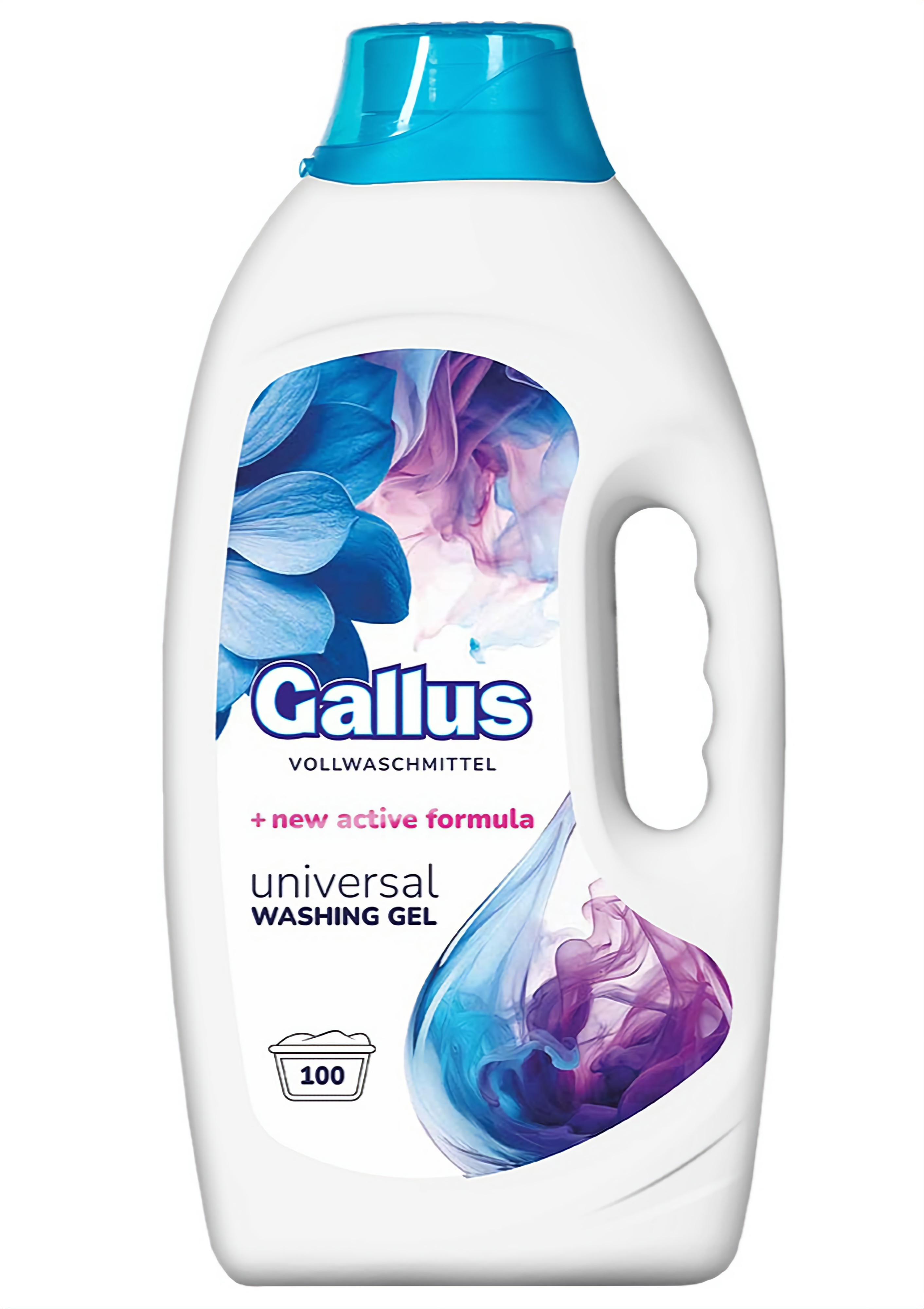 Гель для прання білих та кольорових речей Gallus Universal Vollwaschmittel 100 циклів прання 4 л (300193)