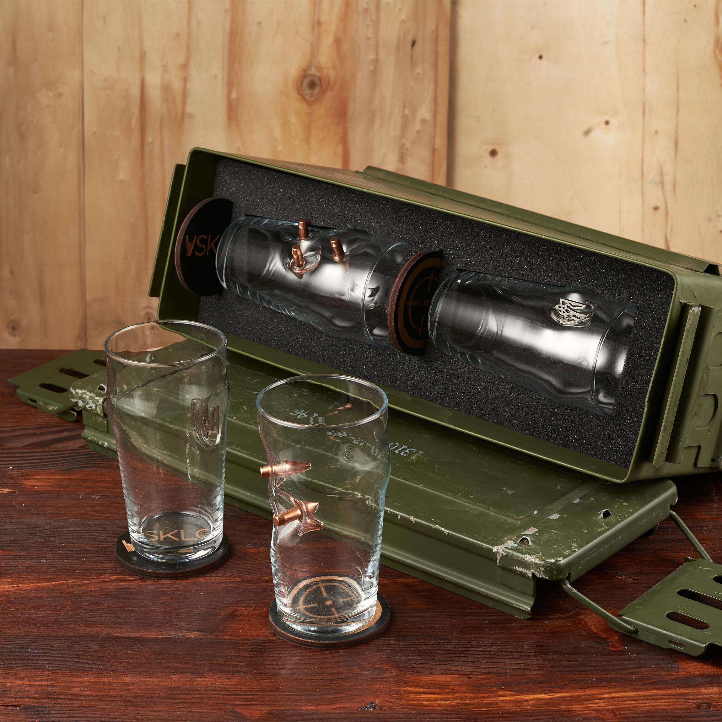 Набор БК пивные бокалы 3 шара с гербом