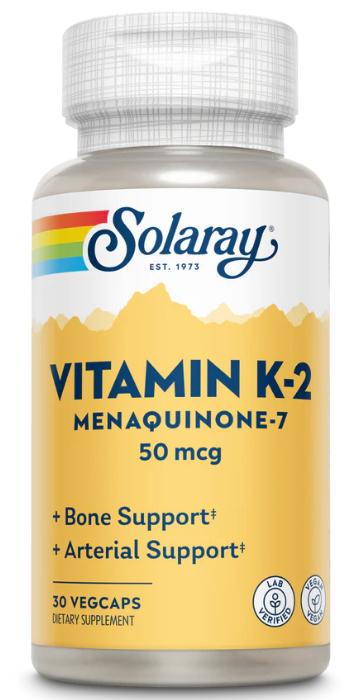 Витамин К2 Менахинон-7 Solaray Vitamin K-2 MK-7 50 мкг 30 капсул