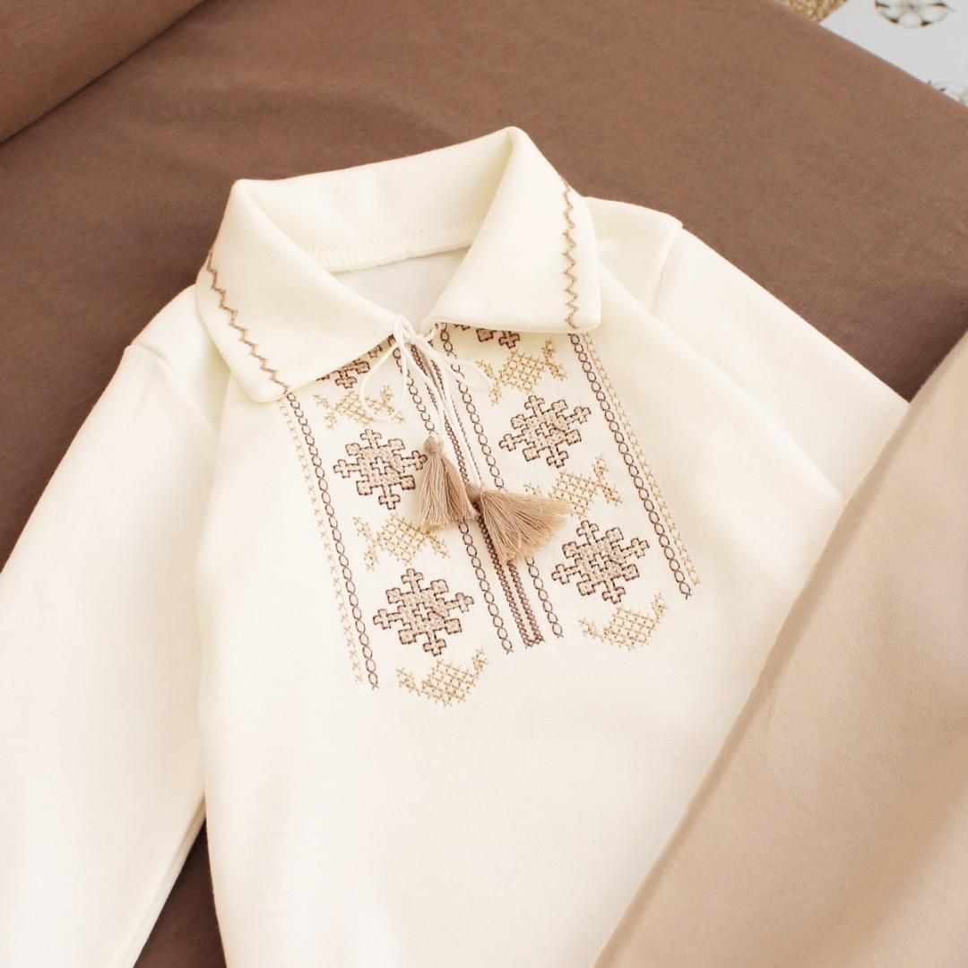 Боді з довгим рукавом з вишивкою 62 см 0-3 міс Молочний (2640273380) - фото 2 Боді з довгим рукавом з вишивкою 62 см 0-3 міс Молочний (2640273380) - фото 2