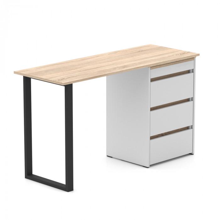 Стіл-комод трансформер Knap Knap Shiron+Jumbo з додатковою поворотною стільницею Білий/Дуб сонома (S202010421) - фото 4 Стіл-комод трансформер Knap Knap Shiron+Jumbo з додатковою поворотною стільницею Білий/Дуб сонома (S202010421) - фото 4