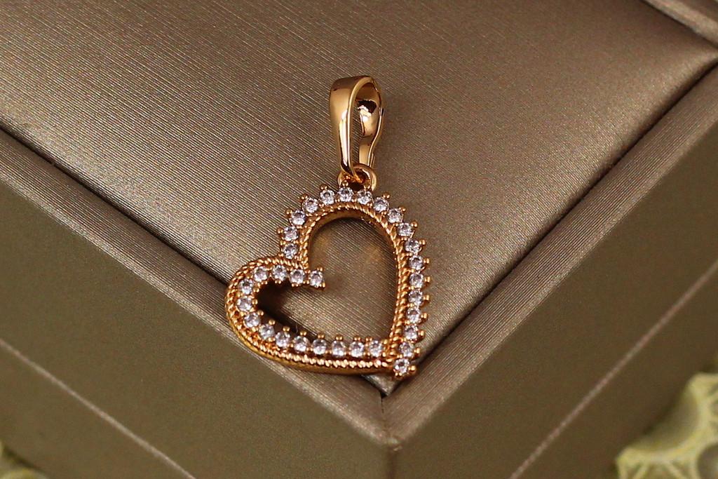 Кулон Xuping Jewelry Ободок сердце 1,8 см Золотистый (2469491614)