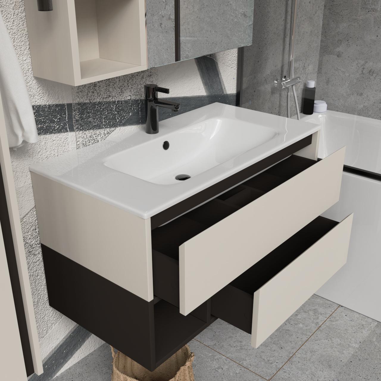 Тумба підвісна з раковиною MVK Vostok Craft 100 В2 1000х450х530 мм Кашемір (c2100km) - фото 3 Тумба підвісна з раковиною MVK Vostok Craft 100 В2 1000х450х530 мм Кашемір (c2100km) - фото 3