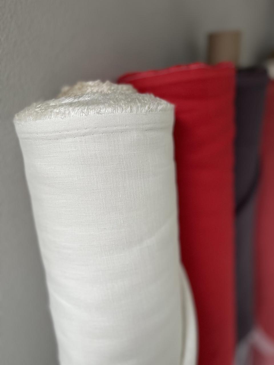 Ткань рубашечная LINEN PLUS льняная 143 см 759 Молочный - фото 5