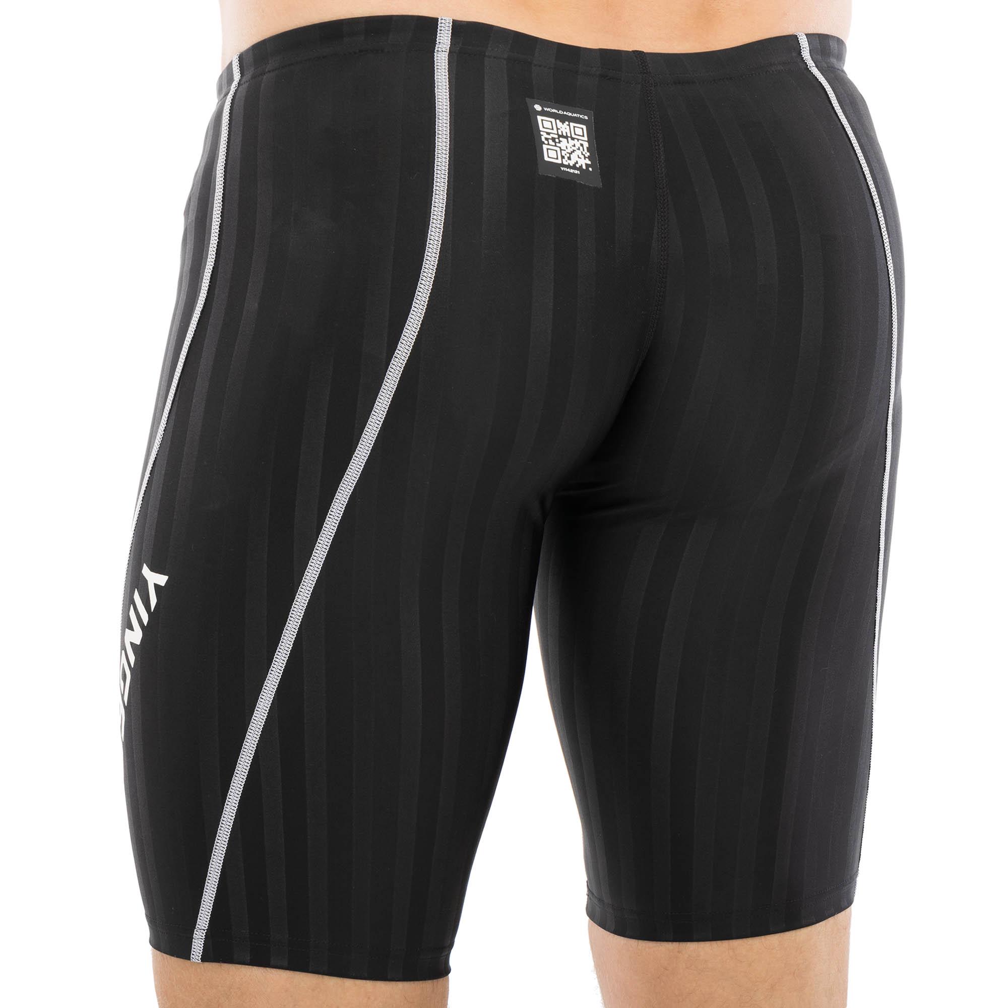 Плавки боксери чоловічі для плавання YINGFA 9102 XL Чорний/Сірий (9102_Черный-серый_XL_(165-170) - фото 5