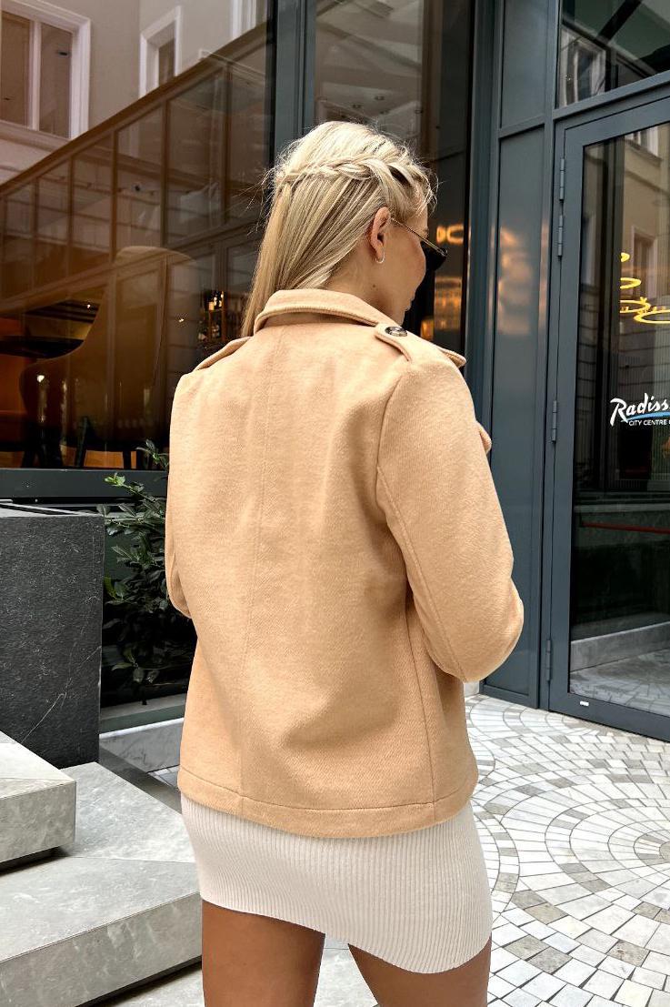 Пиджак женский кашемировый 40-42 Бежевый (192572) - фото 5