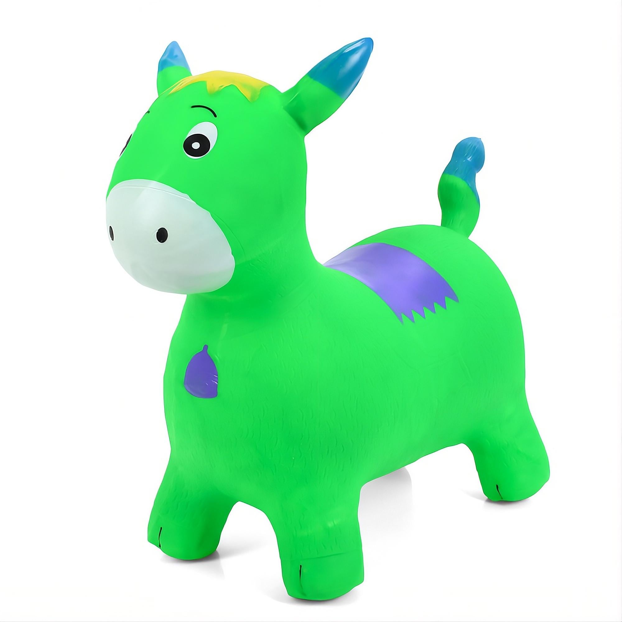 Стрибун-тваринка дитячий MS 4844 Коник ПВХ 1300 г 23x29x10 см Зелений (34032268)