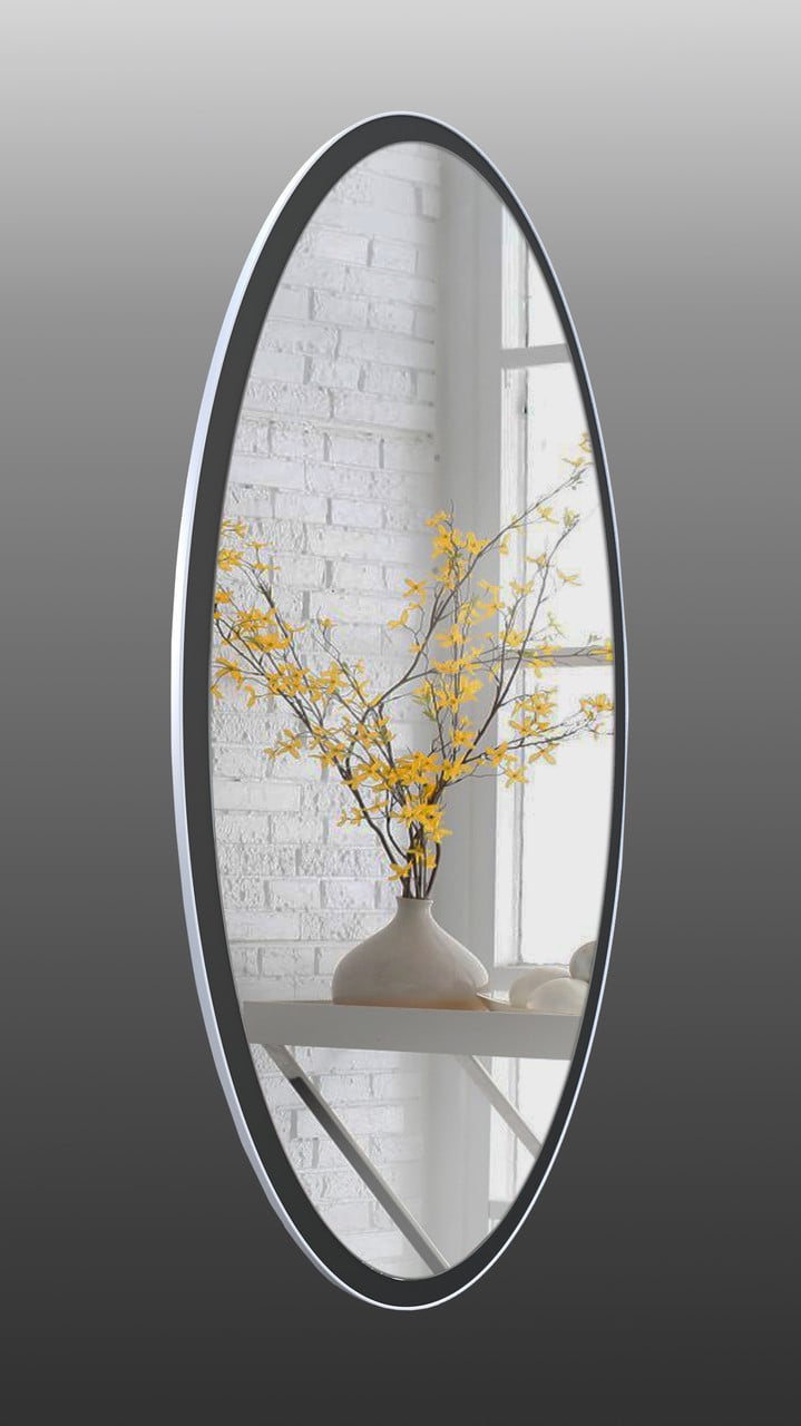 Зеркало настенное Art-Com 1300х600 мм Черный/Белый (ZR 1)