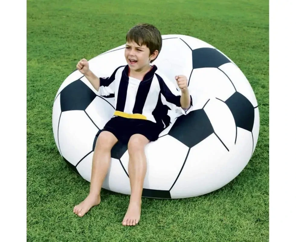 Надувное кресло-мешок Футбольный мяч Черно-белый (2448)