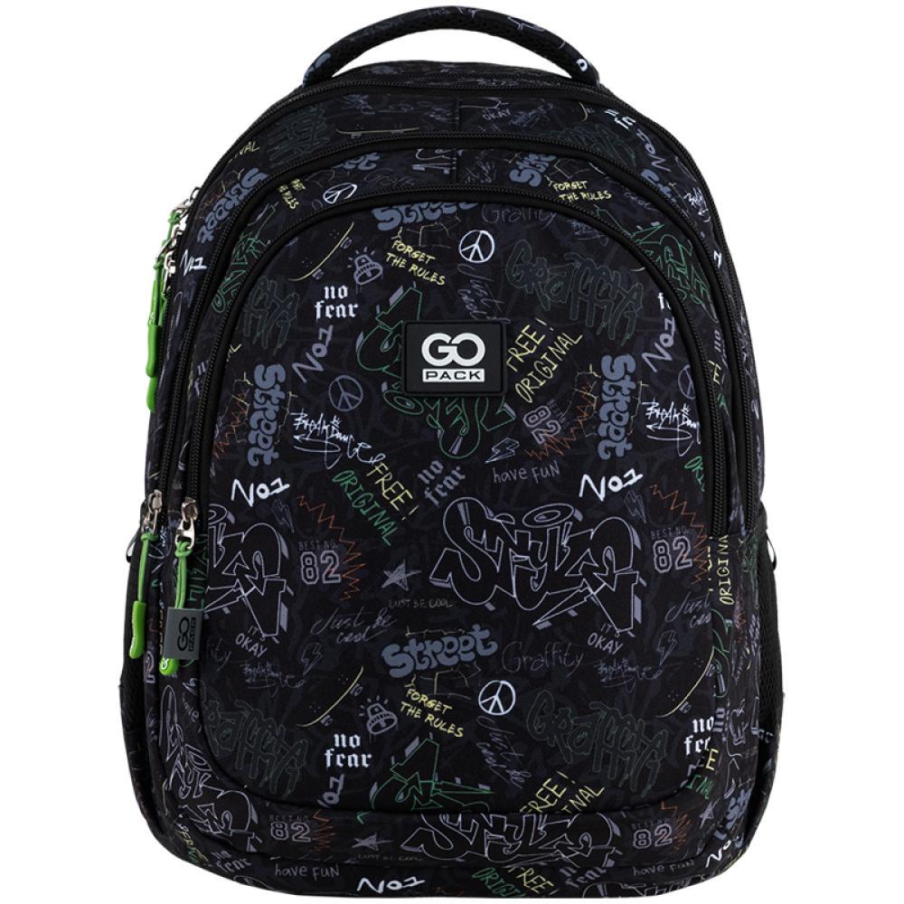 Рюкзак молодежный GoPack Education Teens 40,5x28,5x17,5 см 16,5л Черный (GO25-162M-6)