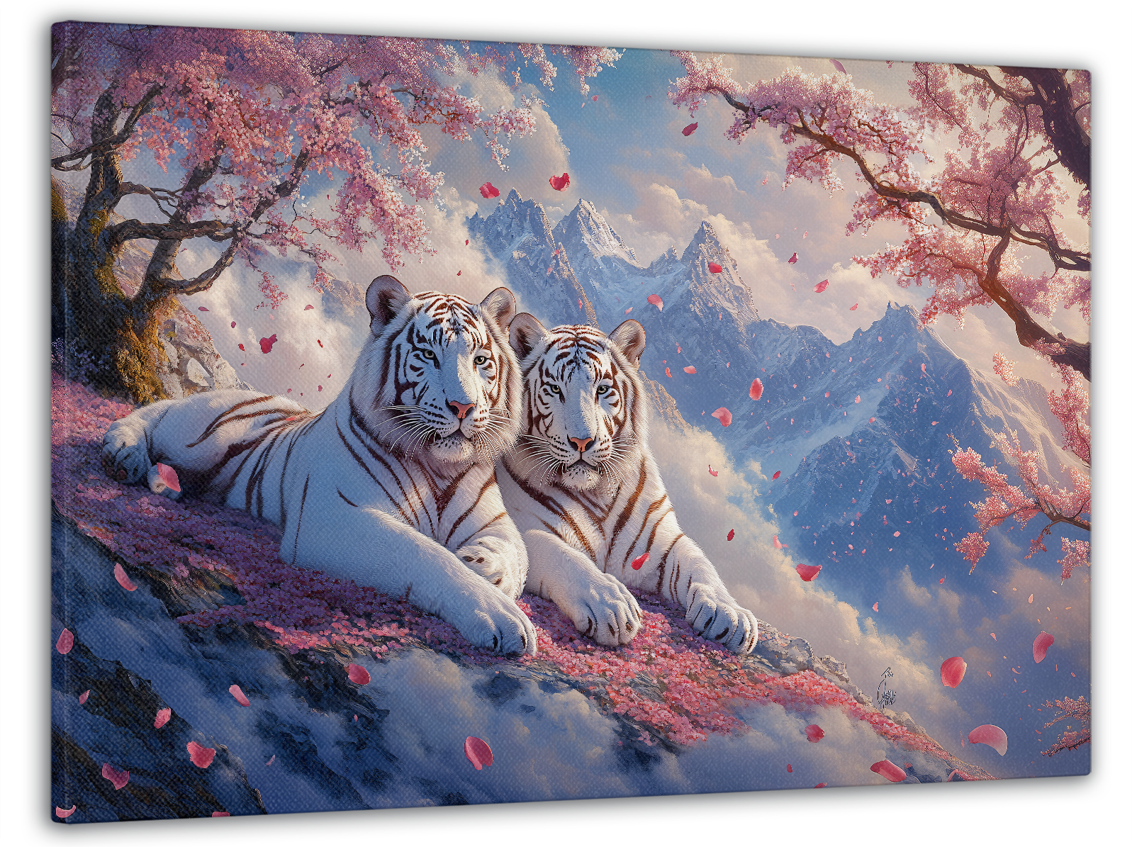 Картина на полотні Mako сніжні тигри 60x100 см (MK10553)