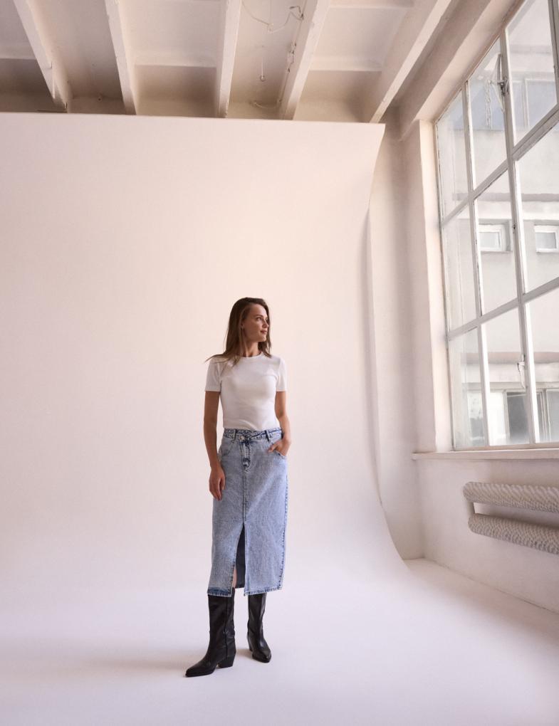 Юбка джинсовая женская Diverse ARILA M Светло-голубой (5905384039132) - фото 7 Юбка джинсовая женская Diverse ARILA M Светло-голубой (5905384039132) - фото 7