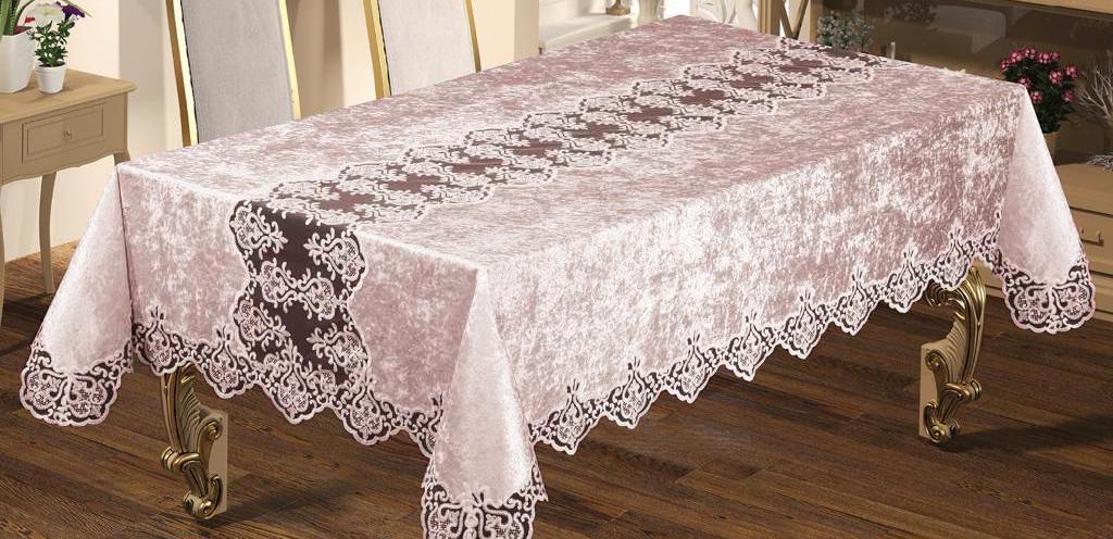 Скатерть велюровая Maison Royale 160x220 Violetta Powder (CN5135)
