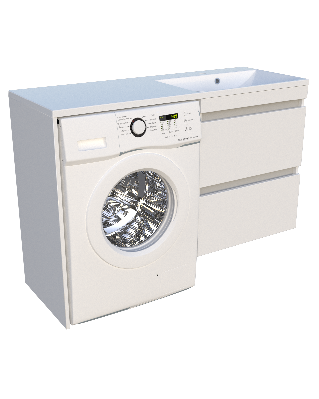 Тумба под умывальник Jamaica 1245 R Amelia 1245 R Белый глянец (Jamaica 1245 R Б)