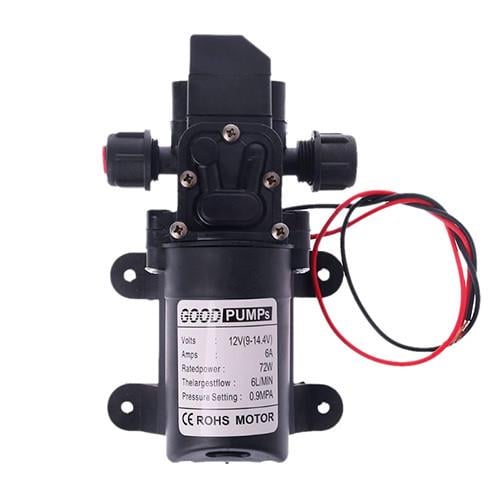 Насос високого тиску водяний мембранний 6 л/хв 12 В 70 Вт 130psi (424573)