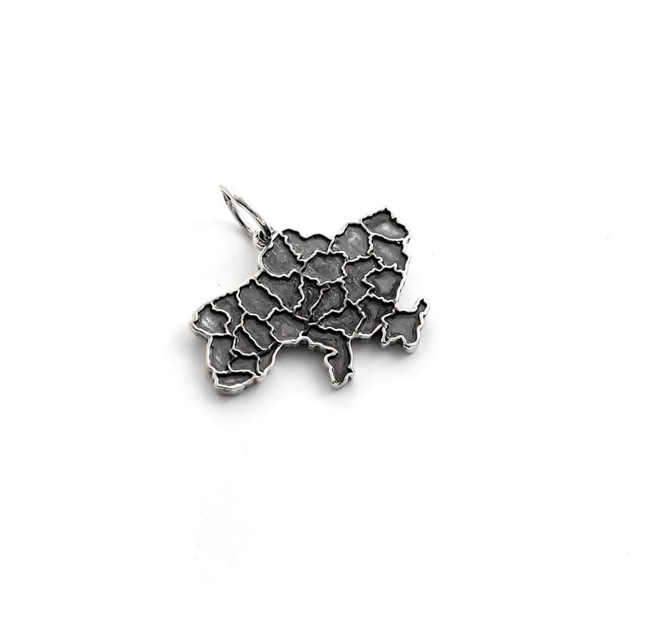 Кулон Maxi Silver 8984 Карта Украины (88984)