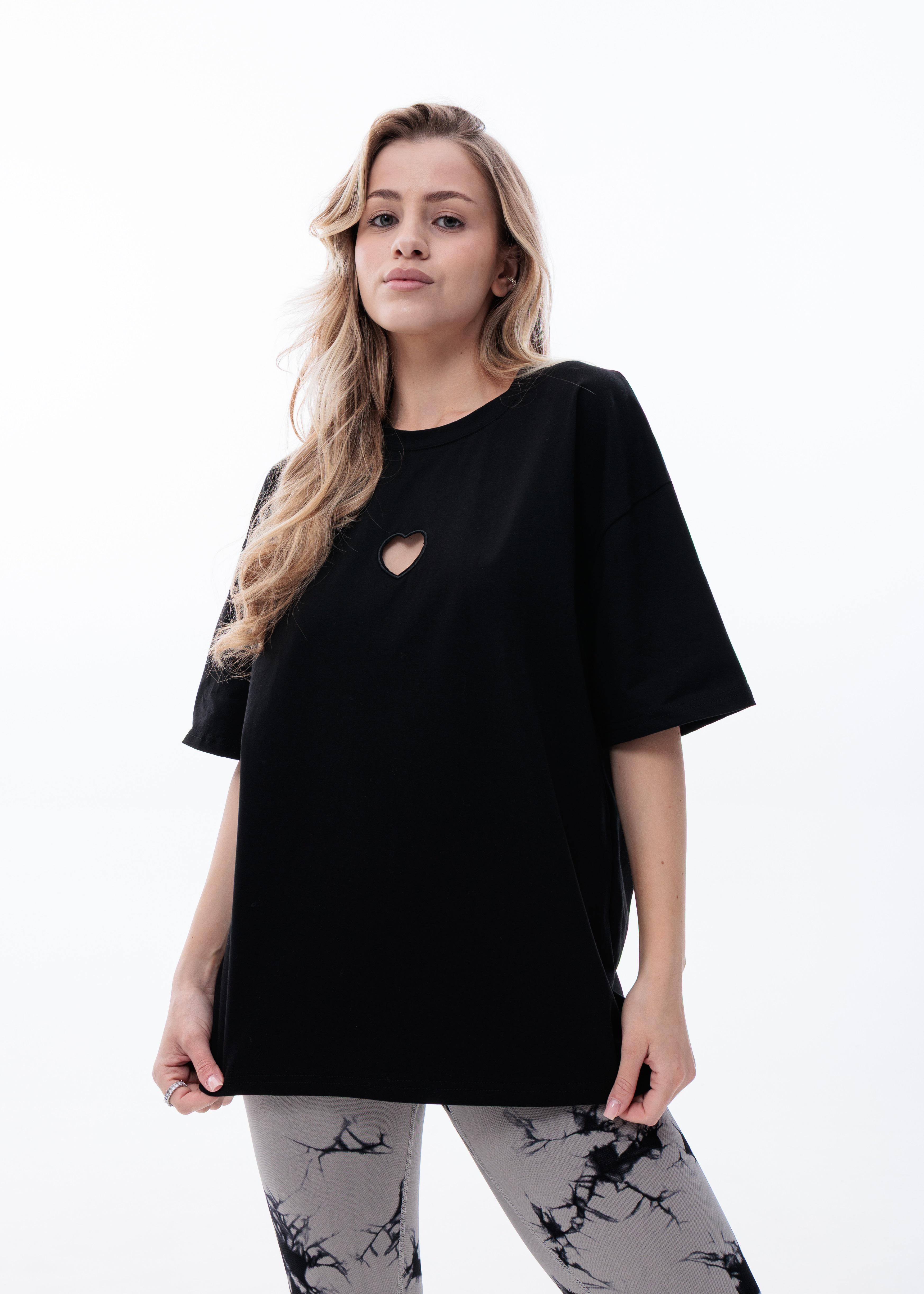 Футболка женская U:na 25037 346110 One Size Черный