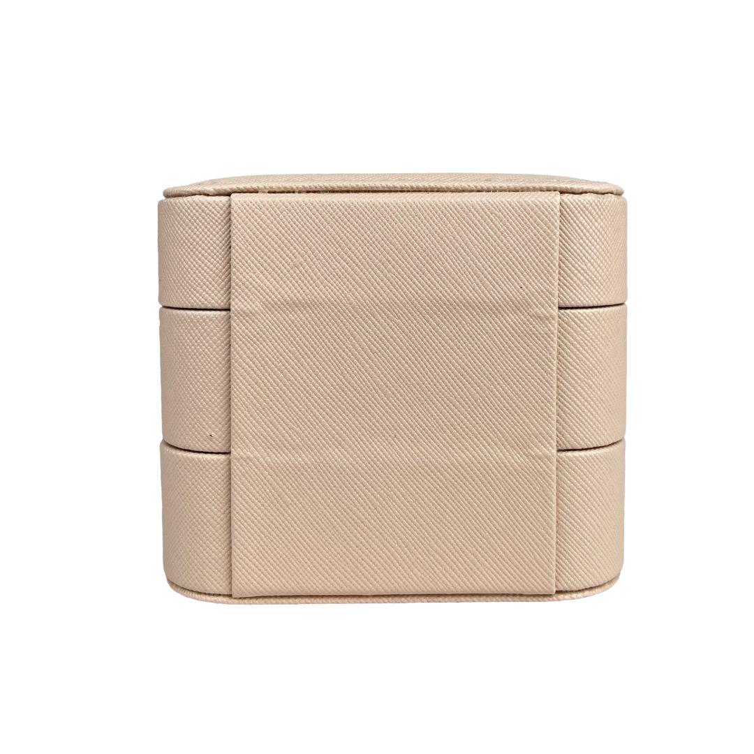 Шкатулка для украшений компактная 9,5х9,5х8 см Бежевый (ШДД-33-3) - фото 5