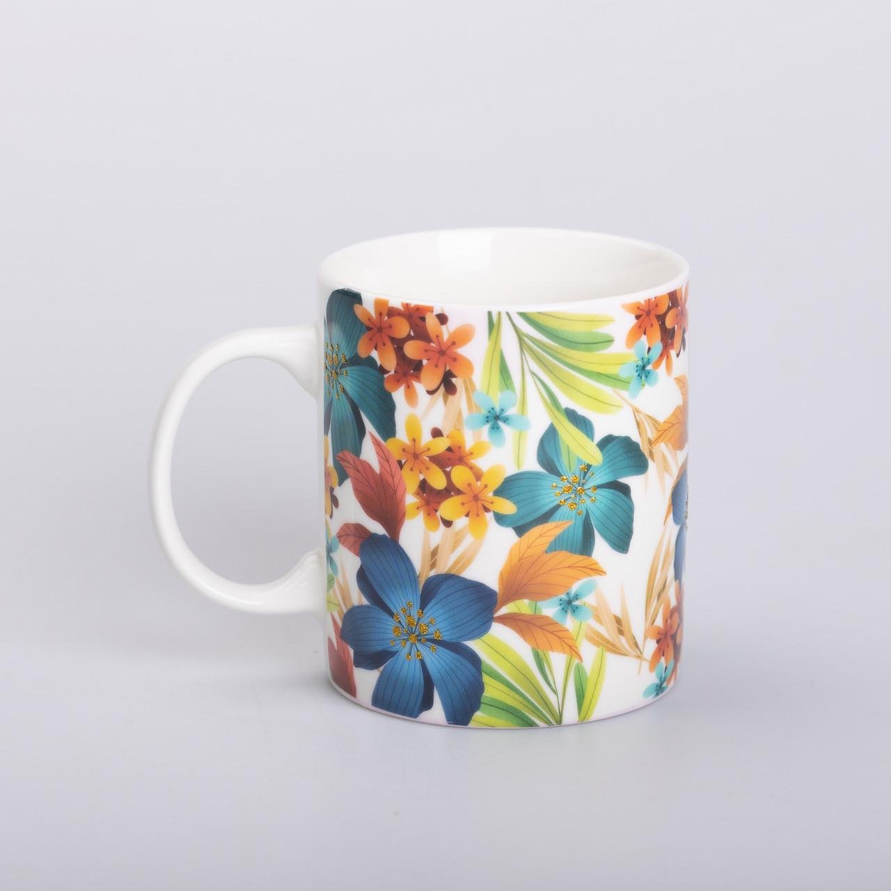 Кружка керамическая для чая и кофе с рисунком 400 мл (5733)