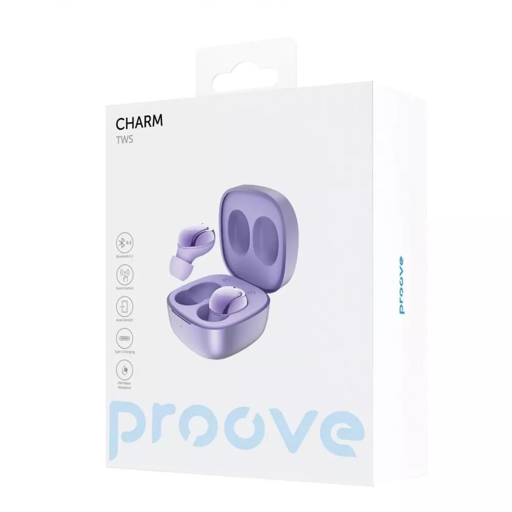 Навушники бездротові Proove Charm TWS Фіолетовий (2070600861)
