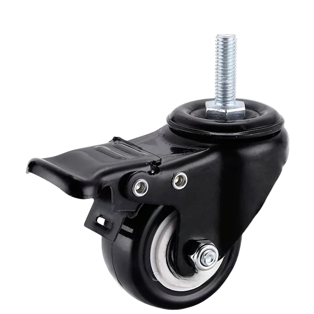 Ролик поворотный d 50 мм с болтом М10 и тормозом (1843100647)