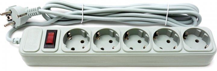 Мережевий фільтр-подовжувач ProLogix 1231 із захистом 5 розеток 4,5 м Сірий (30149862ER)