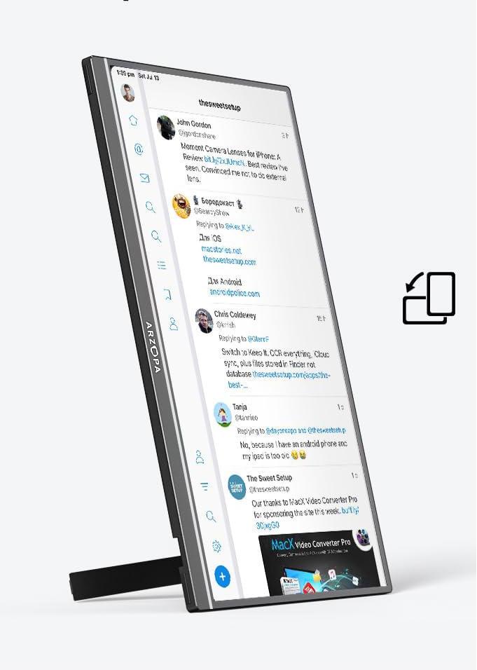 Монітор портативний ARZOPA 16.1" sRGB 1920×1080 FHD IPS підтримкою HDMI/Type-C/USB-C ігровий екран Eye-Care для ноутбука/ПК/Mac/PS3/4/5 /Xbox - фото 6 Монітор портативний ARZOPA 16.1" sRGB 1920×1080 FHD IPS підтримкою HDMI/Type-C/USB-C ігровий екран Eye-Care для ноутбука/ПК/Mac/PS3/4/5 /Xbox - фото 6