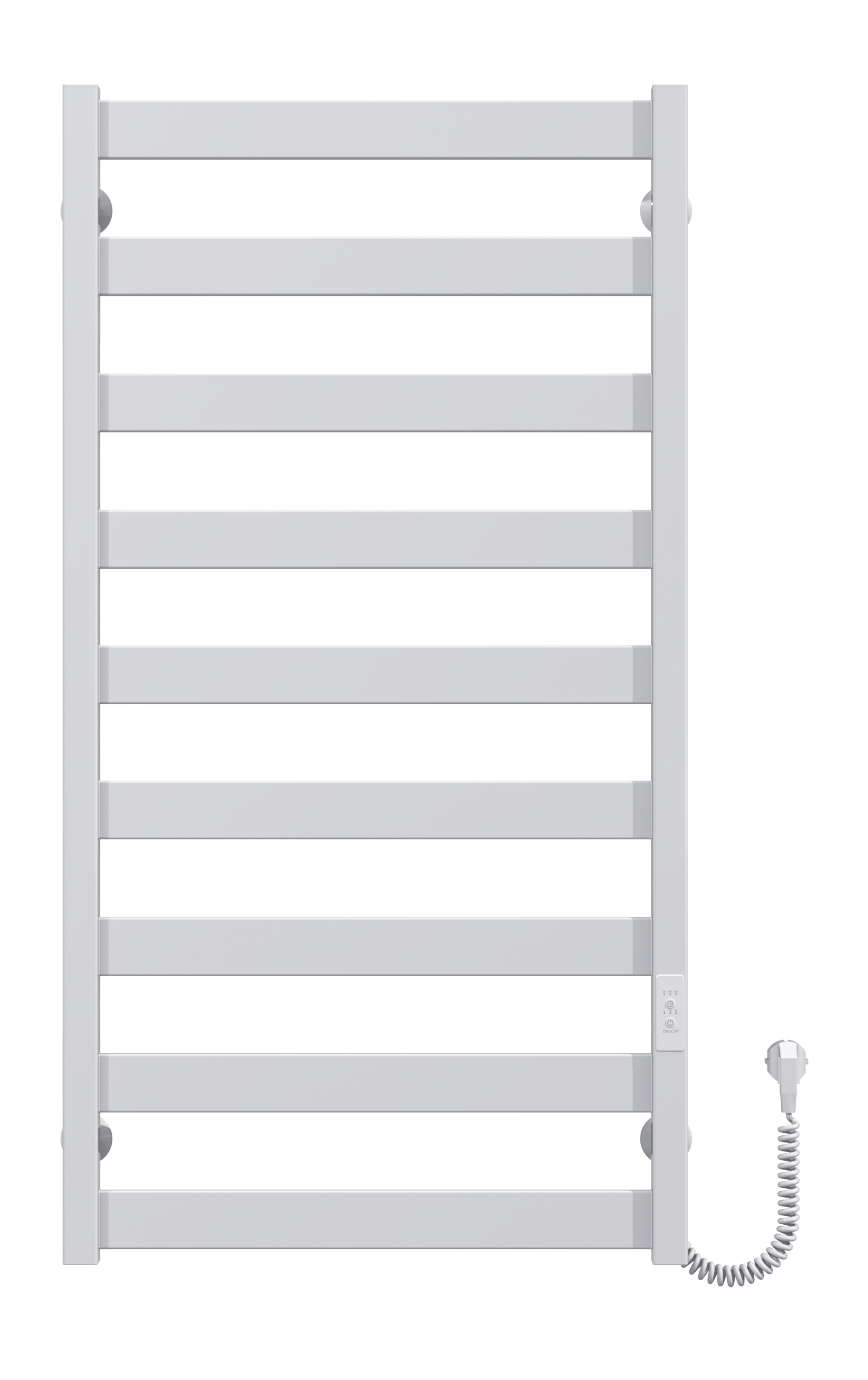 Полотенцесушитель электрический Deffi Harmony П9 WD04 правое подключение крашеная сталь 500х1000 мм Белый (B.HR.100.50.9.E.W.R.4)